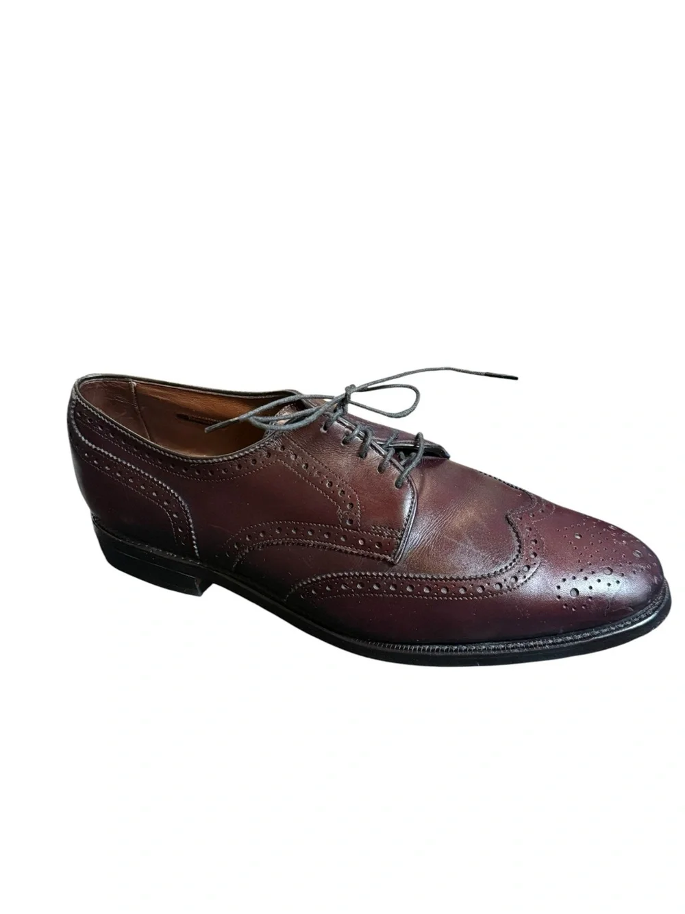 Allen Edmonds Concord Longwing Blucher Burgundy Leather Dress Shoes Men’s 9 D US